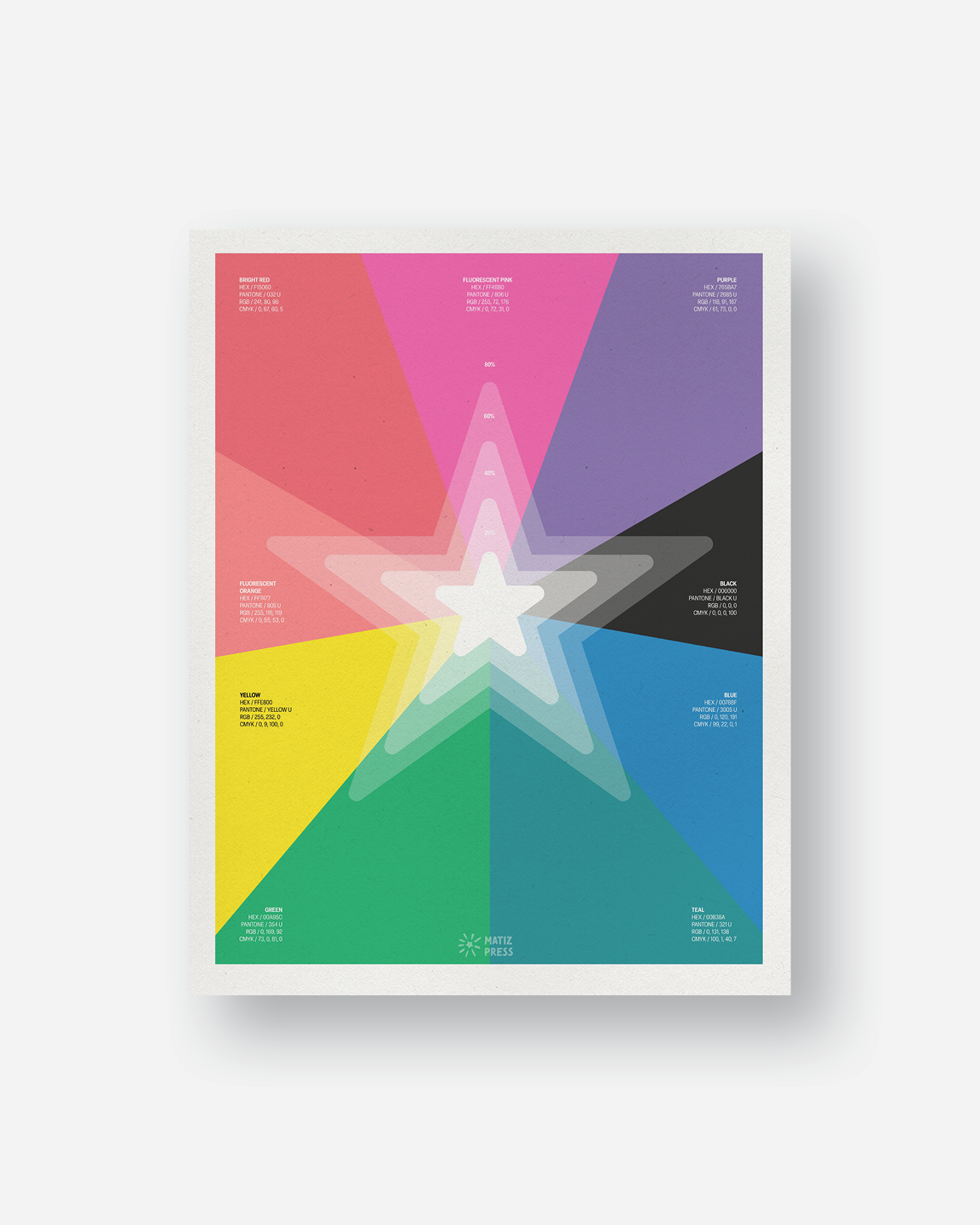 Color Star – 9-Color Riso Print