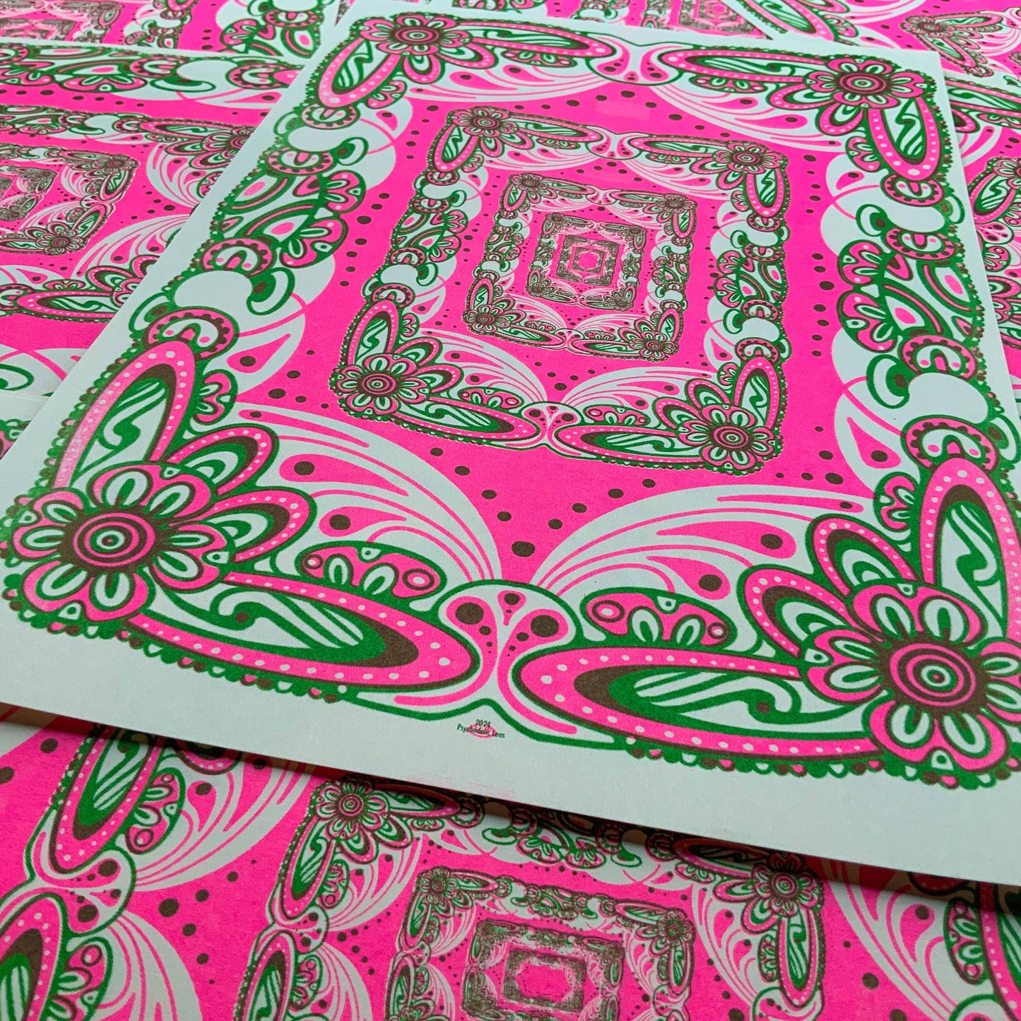 Psychedelic Blacklight Riso Poster