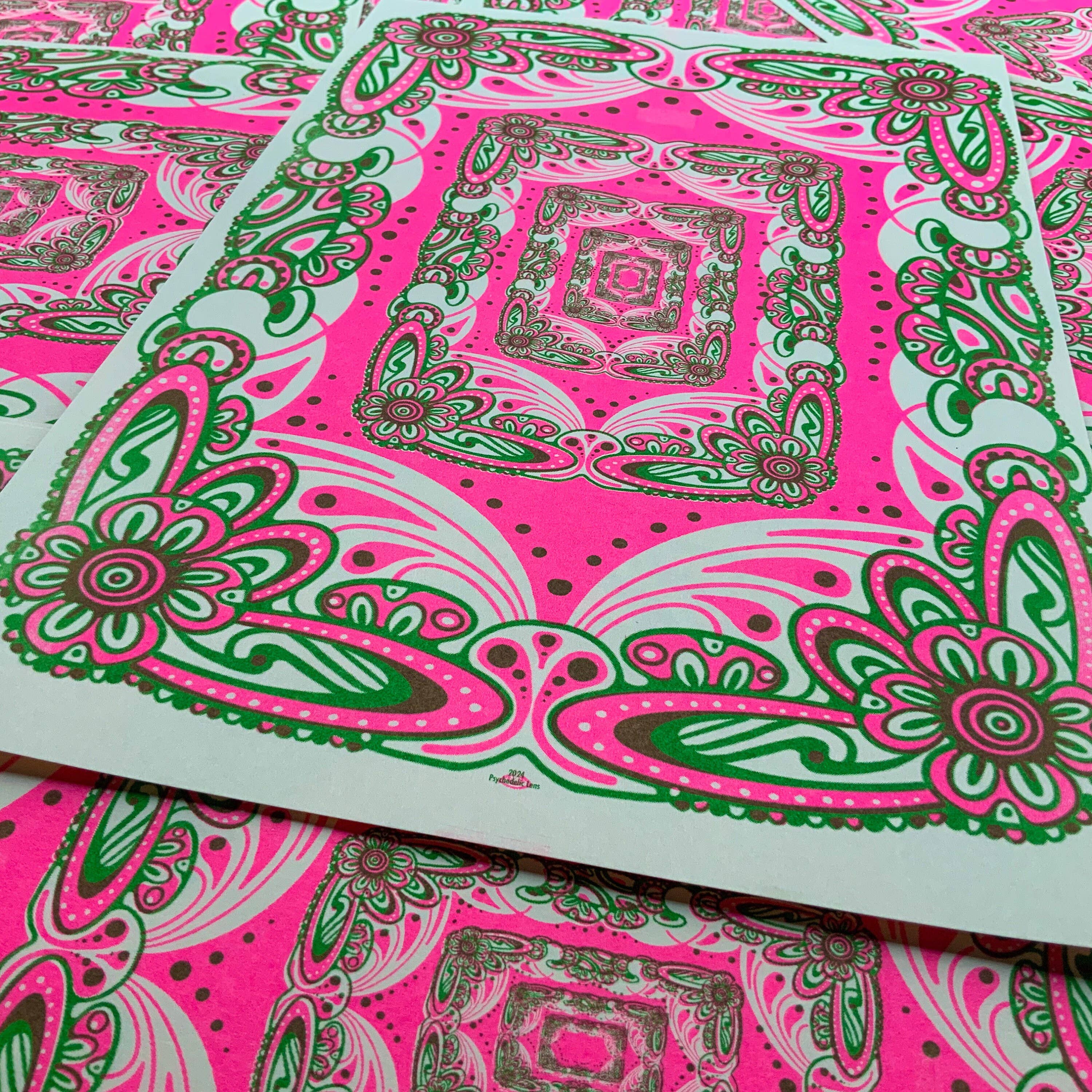Psychedelic Blacklight - Riso Print
