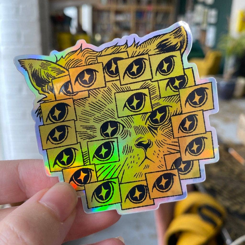 Cat Eyes Angel Sticker