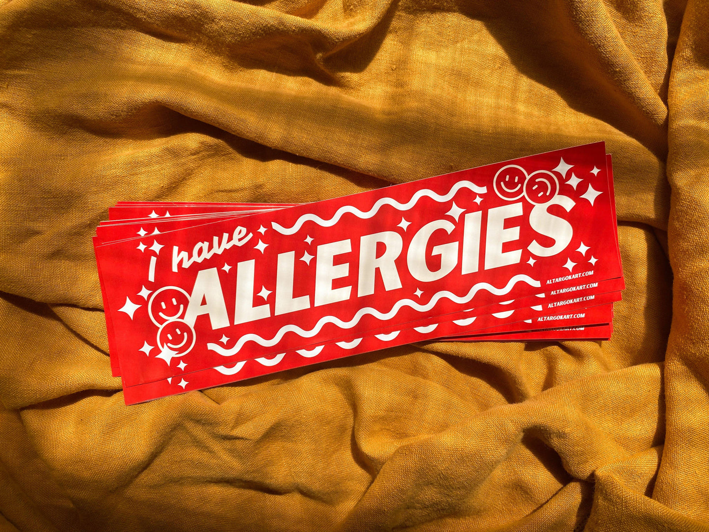 I Have Allergies Bumper Sticker