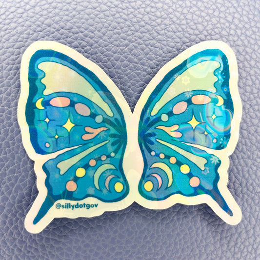 Sparkle Butterfly Holographic Sticker - 1