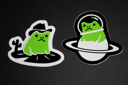 Cowboy Space Frog Stickers - 1