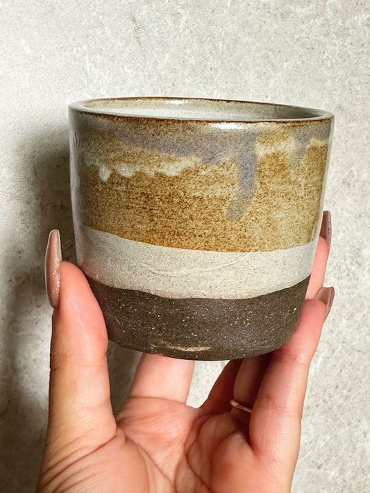 Small stoneware cup set of 2 - 1