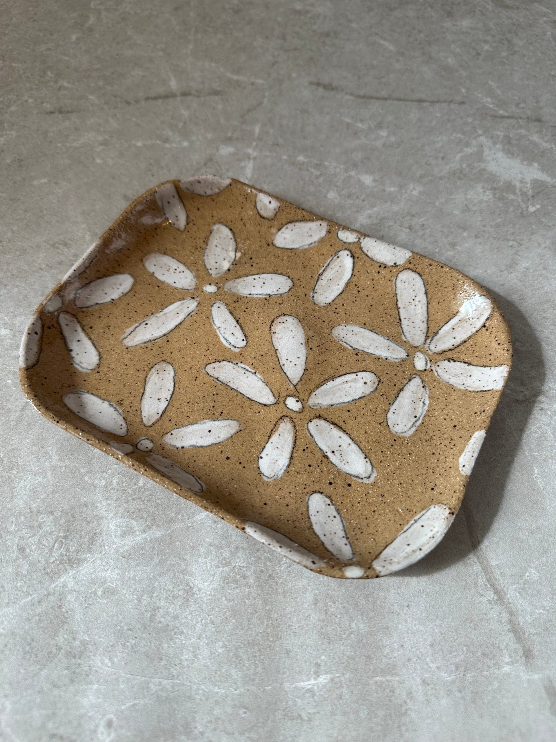 Ceramic Flower Tray - 1