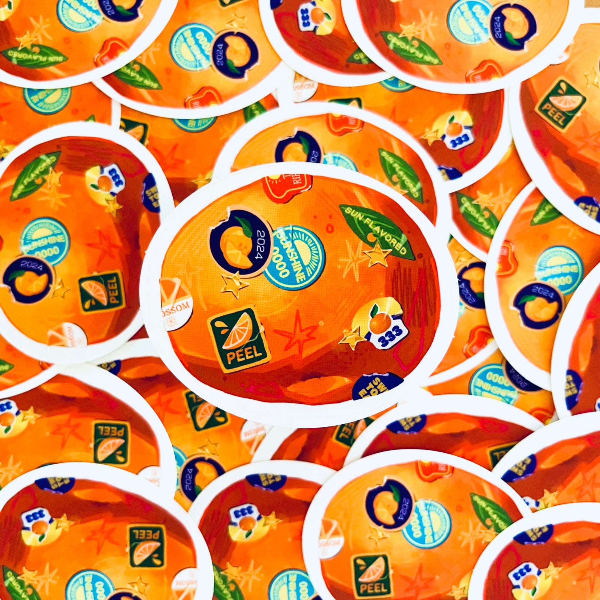 Orange Fruit Sticker - 4