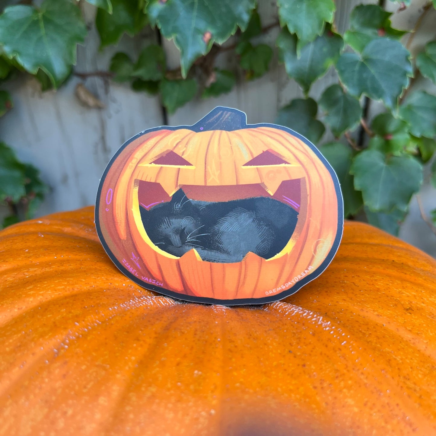 Pumpkin Cat Sticker - 3