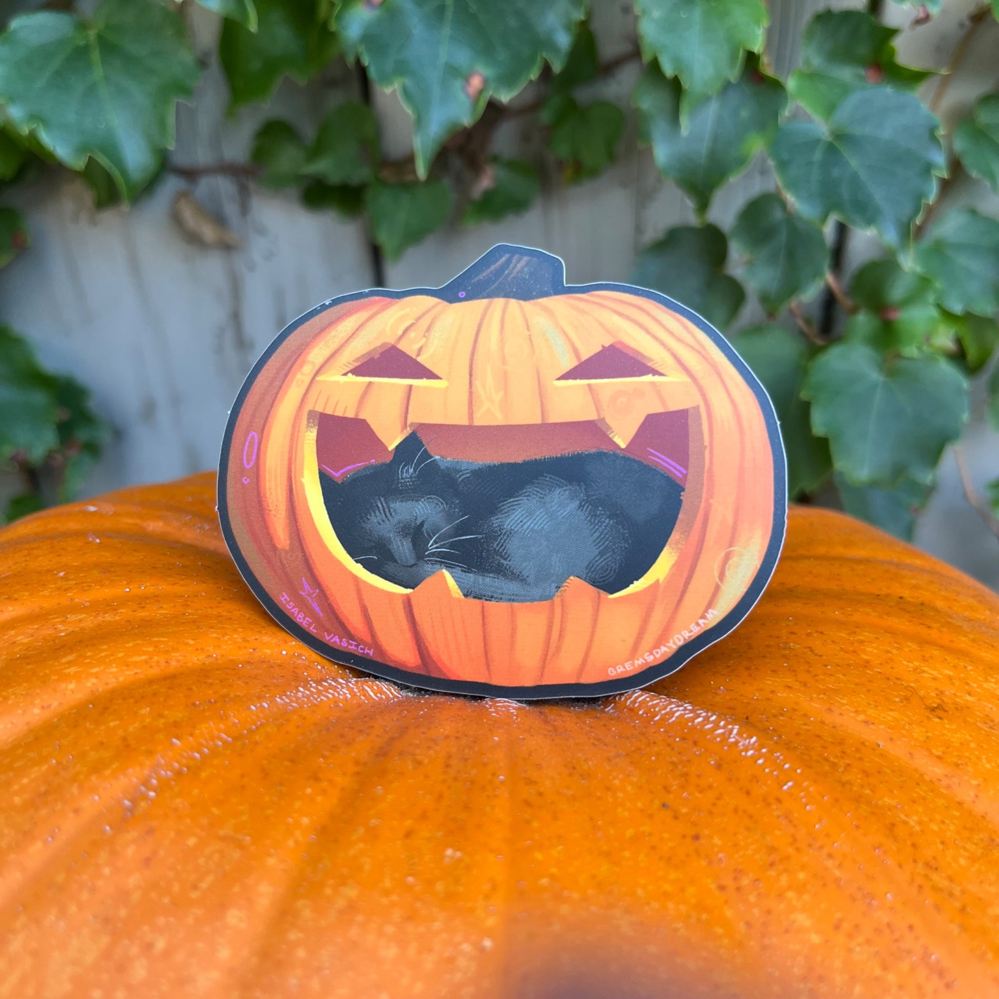 Pumpkin Cat Sticker - 3